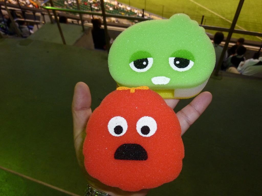 ガチャピンとムックのスポンジ